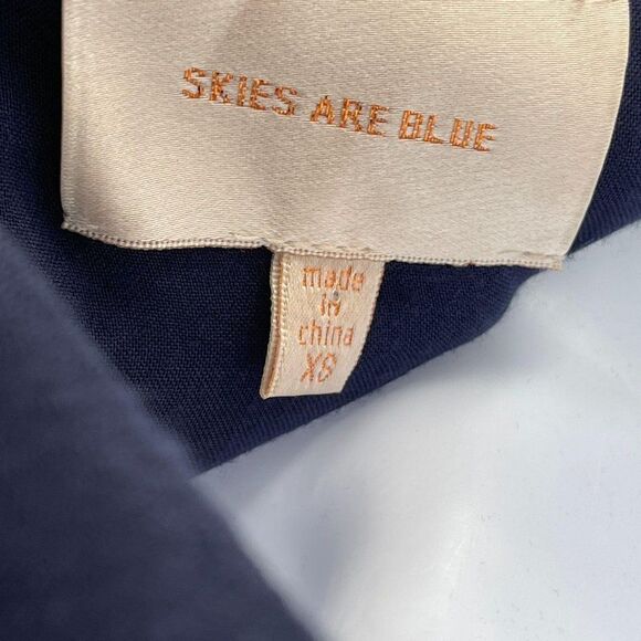 2/$30 Anthropologie Skies Are Blue Embroidered Sleeveless VNeck Tunic Dress - Picture 7 of 7